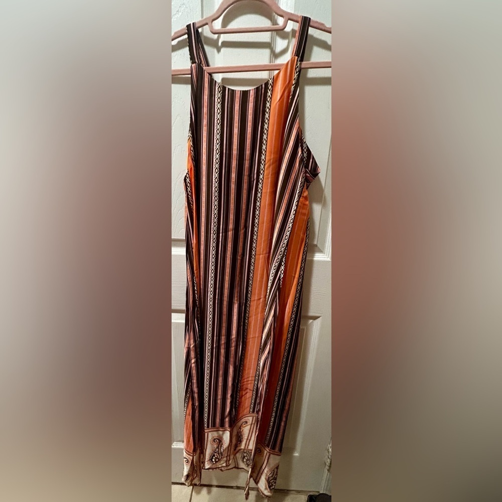 NWT Striped Sleeveless Maxi Dress-Made in Italy-Size M - Picture 4 of 9